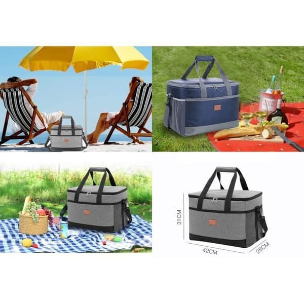 Sammenleggbar isolert veske - HAUTSTORE - 32L - Grå - PEVA - 42x31x28cm
