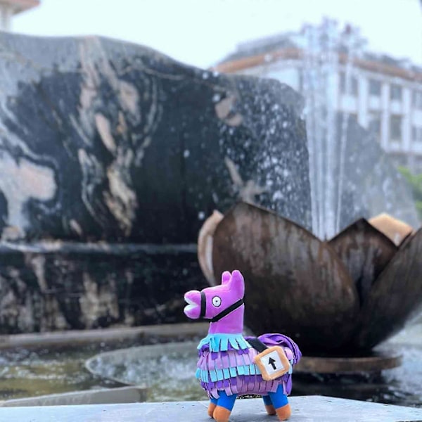 Tecknad Åsna Fortnite Alpaca Llama Plysch Figur Docka Mjukt Gosedjur Leksak Presenter Till Barn
