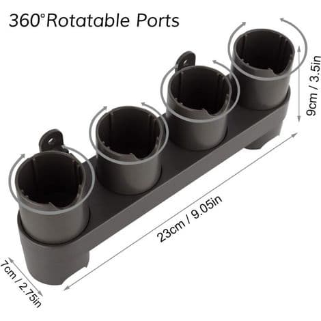 Väggfäste, adapter och omvandlare för Dyson V11, V10, V8 och V7 dammsugare (6 förvaringsfack)