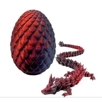3D-printet drageæg, 3D-printet artikuleret drage med drage indeni, krystaldrage fidget-legetøj til voksne A140