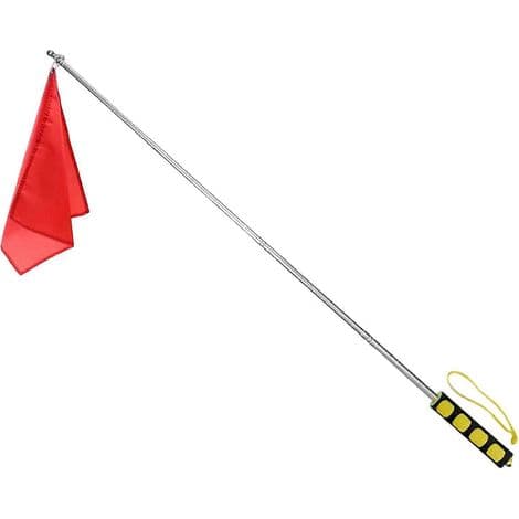 Ryttarträningsflagga, ryttarflagga som ersätter den infällbara stången