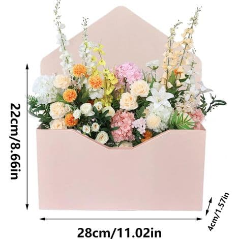 Blomsterkasser til blomsterarrangementer, foldbare papirbuketposer, 5 stk., blomsterhandler-buketkonvolutæsker til kvinder, piger, elskere, sammenkomster, fester