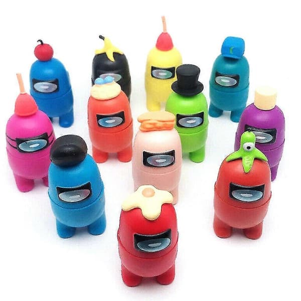 12 stk./sett Among Us Spill Action Figur Barn Mini Samling Figur Modell Dukke Leke