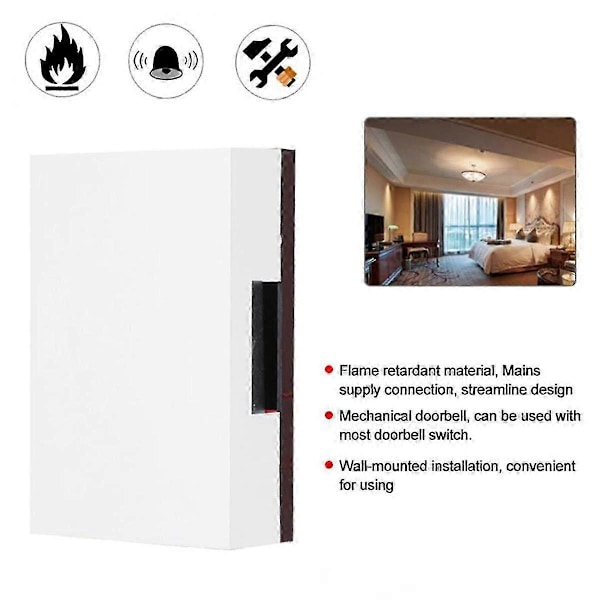 3X 220V Trådbunden Dörrklocka Manuell Ding-klocka för Hem Hotell Kontrollsystem Timbre Puerta Casa Smar