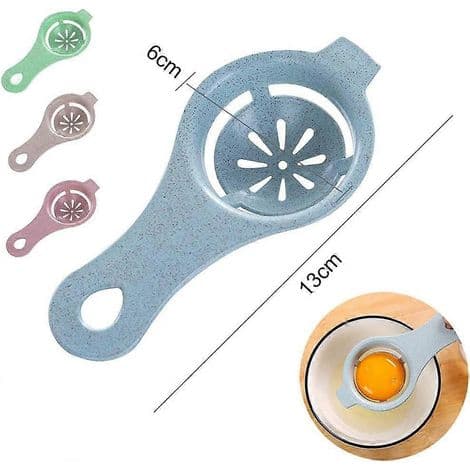Eggeplommeutskillere, eggseparatorer (beige, rosa, blå, grønn)