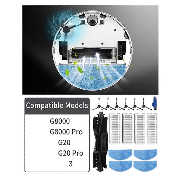 Tilbehørssæt Kompatibelt til G8000, G8000 Pro, G20, G20 Pro, 3, Reservedele til
