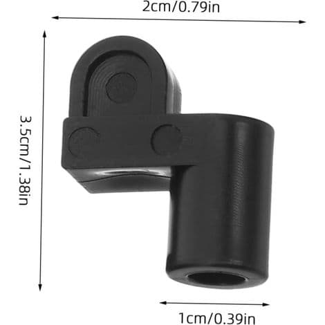3/8\" svarte skjermmonteringsklips med skruer