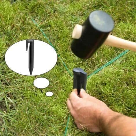 100 stk. robotgressklipper-ledningsplugger, festepinner for avgrensningskabler, krok for robotgressklipper, tilbehørskrok for robotgressklipper-avgrensning