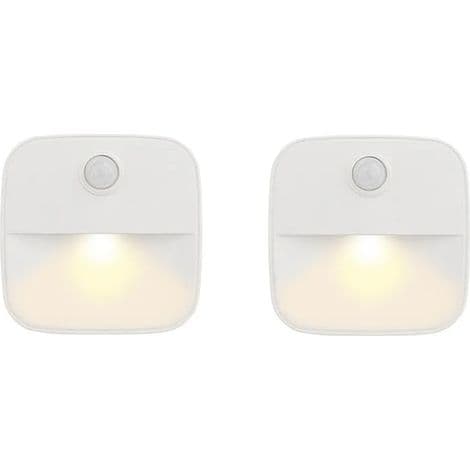 LED nattlys med bevegelsessensor – hvit veggplugg, lys- og radardeteksjon, energibesparende