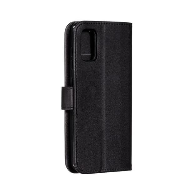 Etui - Samsung Galaxy A41 - PU Læder - Kortholder & Stand - Blød Sort