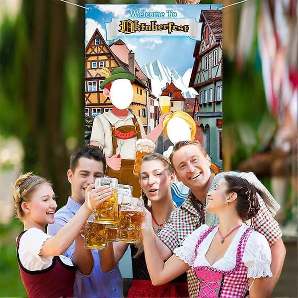 Tysk München ölband fest tygbakgrund band dekorationsset
