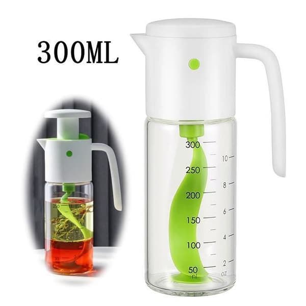 Salatdressing Shaker - Manuell - Borosilikatglass - 300ML - Grønn
