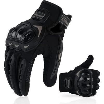 Motorcykelhandsker - SORT - Mellemsæson - Touchscreen-kompatibel - Åndbar - Anti-slip