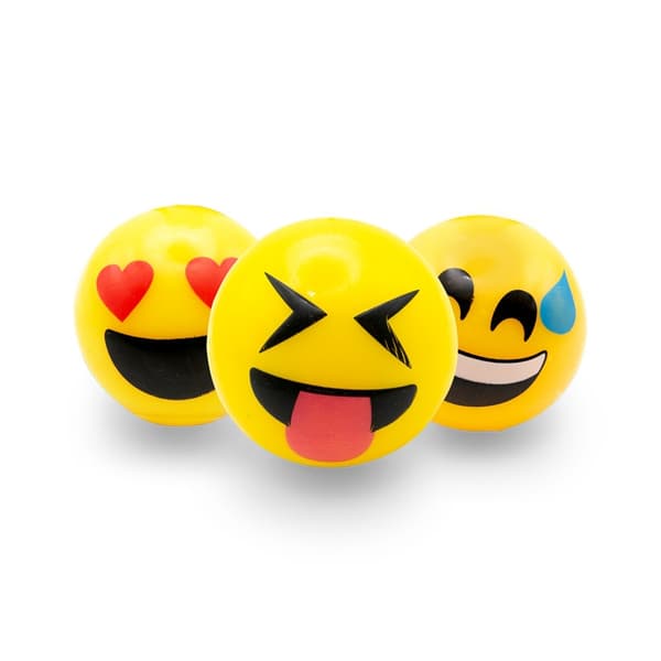 Lysende sprettball Smiley - 5,5 cm