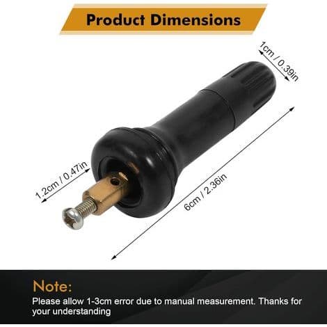 4 stk dekktrykksensorventil for TPMS-ventil trykksensor, eksplosjonssikker gummiventilstamme for bil
