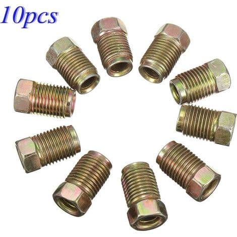 10 mm x 1 mm bromsrörsskruv, lämplig för 3/16\" 3/8\" UNFx 4tpi bromsrör