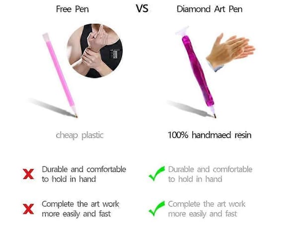 Pen til diamantmaling med 6 tilbehør - Diamantmaling
