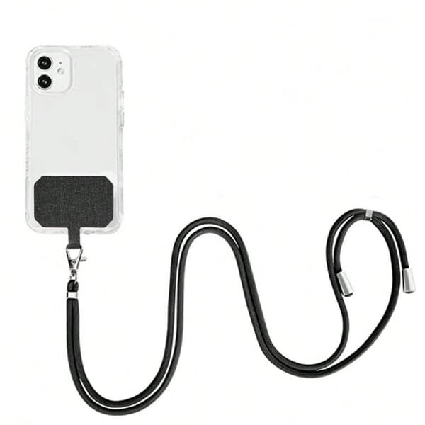 Universal Nylon Patch Type Telefonstropp (Svart, Kan Bæres Crossbody) - Én Pakke