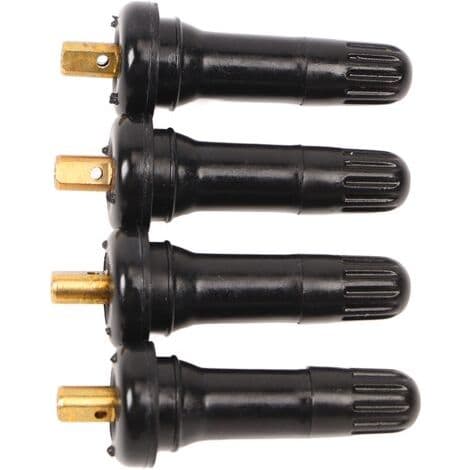 Vandtæt dækventil til Ford tryksensor. Holdbart gummi. Pakke med 4. Nem, værktøjsfri installation.