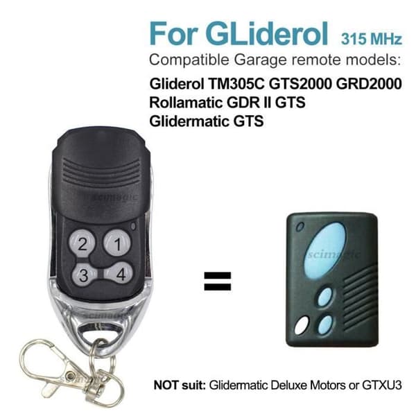 GTS-GRD TM305-C kompatibel fjernkontroll for garasjeporter, 2000 [D157050572]