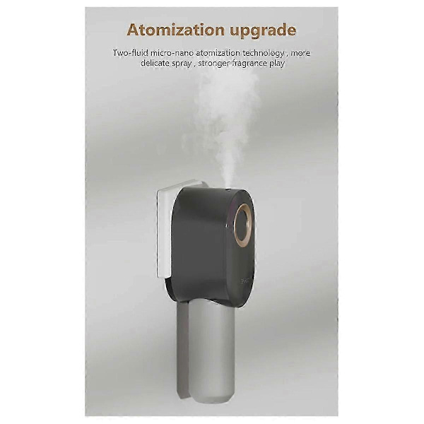 Eterisk olja aromaterapi för kontor hem bärbar elektrisk aromspridare Bluetooth-kontroll (Svart) bs