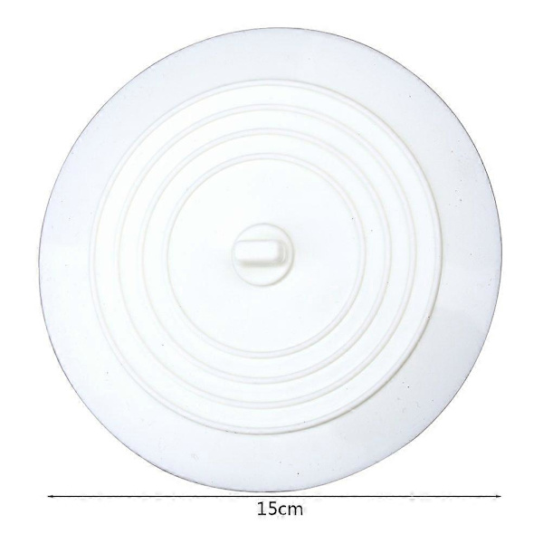 6 tums avloppsplugg, silikonbadkarplugg vit avloppsplugg