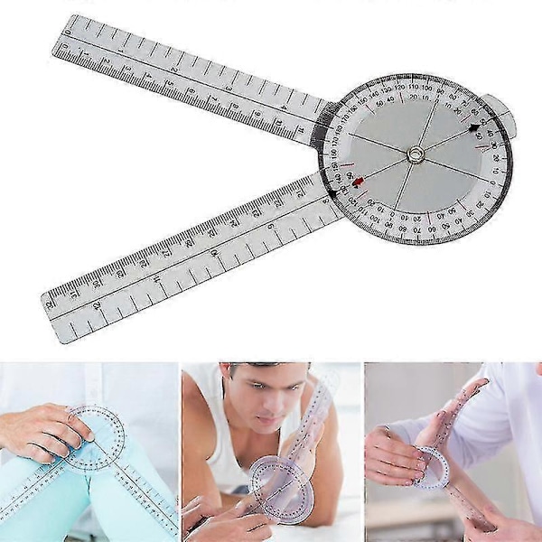 Kalibrerad Goniometer Medicinsk Ledmätare 360 Graders Räckvidd Verktyg (1st, Klar Färg)