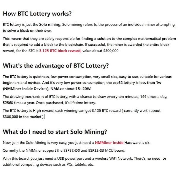 NMMiner NerdMiner V2 Hashrate Display Crypto Solo Lottery Bitcoin