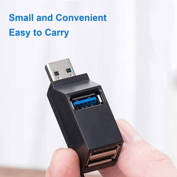 USB-hub, 3-ports hub (2 USB 2.0 + USB 3.0), højhastighedsforlængeradapter