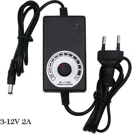 Justerbar 60W 5A 3-12V Strømforsyningstransformeradapter til Motorhastighedsregulering og LED-dæmper