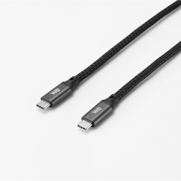 WE USB C till USB C-kabel Snabbladdning 3A 60W USB Typ C-kabel USB 3.2 gen  1 Ultrabeständig flätad nylon 2M Längd Svart/Vit e2af | Fyndiq
