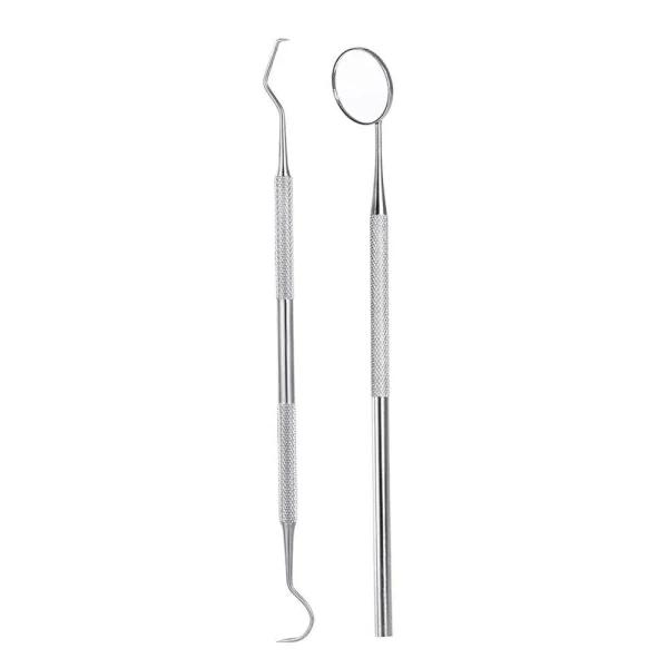 Værktøjer til tandpleje og mundhygiejne - rustfrit stål Silver