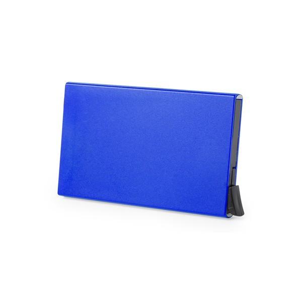 Kortholder med RFID-beskyttelse - 6 aluminiumsrum til kreditkort Blue one size