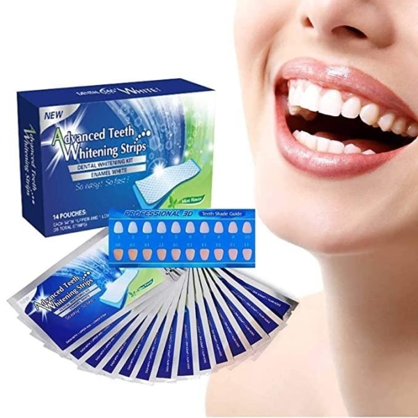 Hampaiden valkaisu liuskat hampaiden valkaisuun - 28 pakkaus