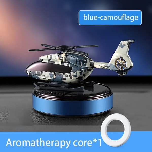 Bil Luftfrisker Solar Helikopter Interiørtilbehør Dekorasjon Propell Roterende Auto Smaksstoff Parfyme Diffuser Utstyr