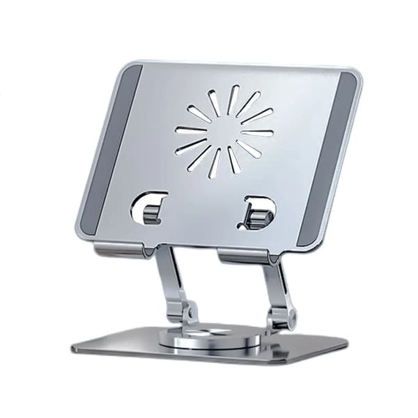 Foldbar Tablet Holder 360 Roterende Hul Skrivebordsmontering til 4,7-12 Tommer Tablet Holder til iPad Tilbehør~06294