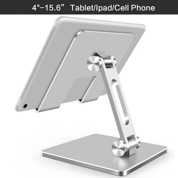 Justerbart Tabletstativ i Aluminium, Portabelt Skrivbordsstativ, Vikbara Kontorstillbehör för iPad iPhone~06867