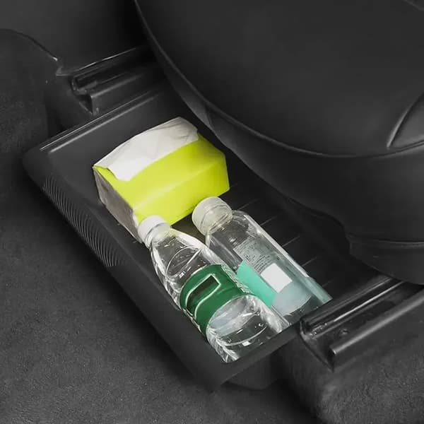 Oppbevaringsboks for Tesla Model Y under sete, bilseteorganisator, skuffholder under sete for Tesla Model Y interiørbrett