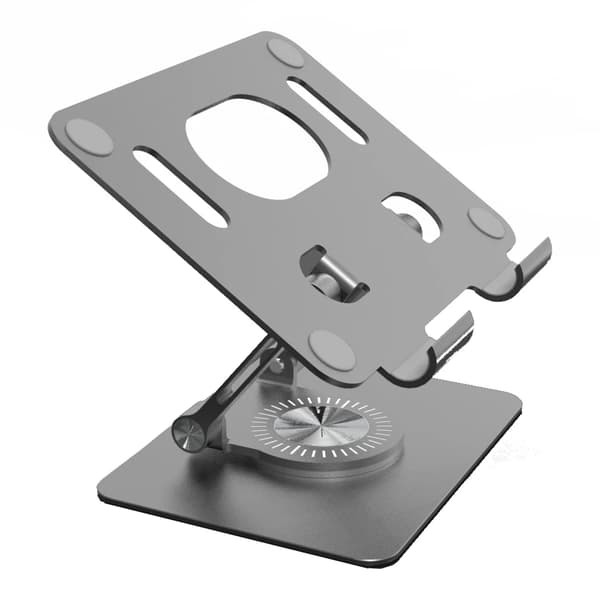 Foldbar Tablet Holder 360 Roterende Hul Skrivebordsmontering til 4,7-12 Tommer Tablet Holder til iPad Tilbehør~03465