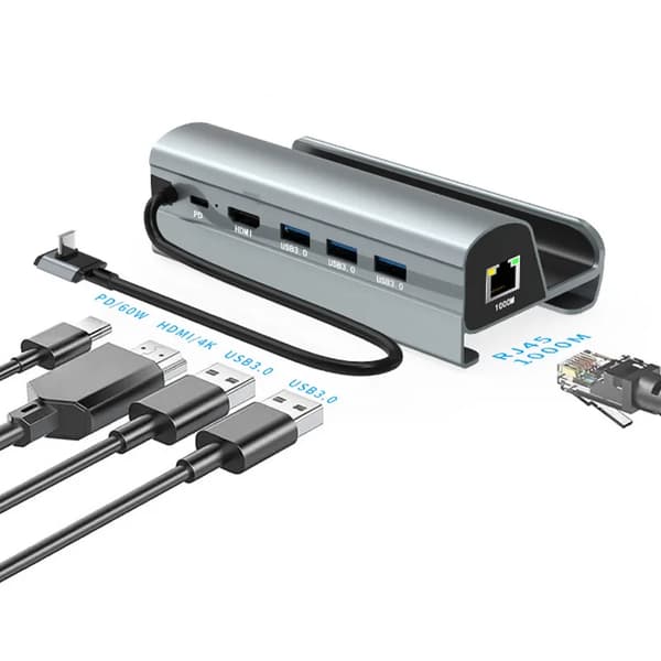 Til GPD Win 4 Spillekonsol Dedikeret Dockingstation Win4 Stativ Battle Base USB Type C PD Distributor Forlængerkabel~03340