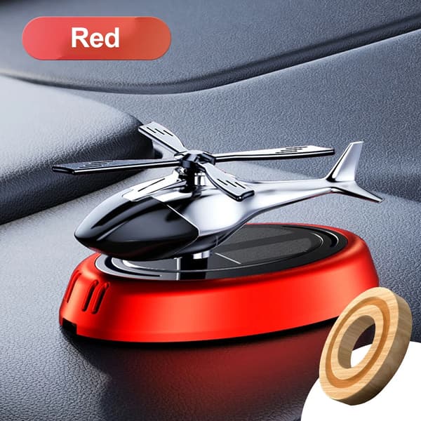 Solar Duft Bilfrisker Helikopter Solenergi Roterende Propel Aroma Diffuser Auto Interiør Dekoration Aromaterapi