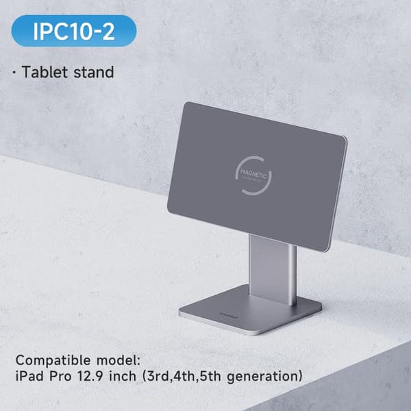 Hagibis Justerbart Magnetiskt Fäste för iPad Pro 12.9 3:e/4:e/5:e/6:e 11 Air 10:e Surfplattefäste 10.9 Vridbart Fäste USB C Hub~05309