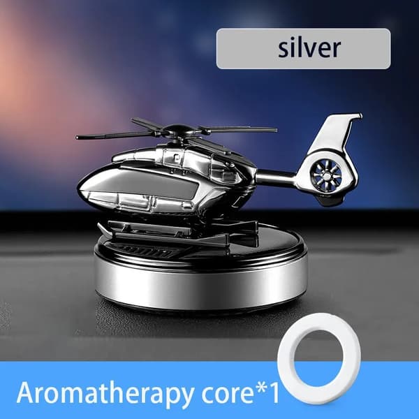 Bil Luftfrisker Solar Helikopter Interiørtilbehør Dekorasjon Propell Roterende Auto Aroma Parfyme Diffuser Utstyr