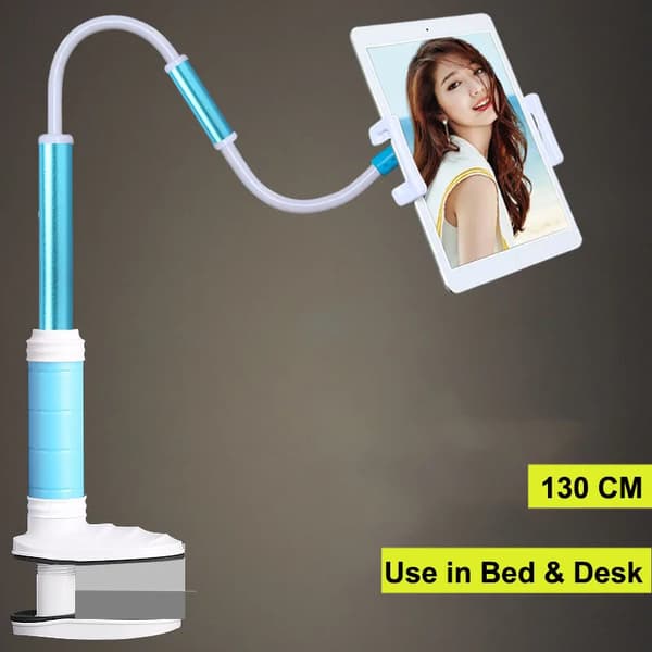 Sengetablett Telefonstativ 130cm Justerbar Tabletholder for Ipad 4 til 12,9 tommer Stasjonær Tablet PC Metallstativ~03218