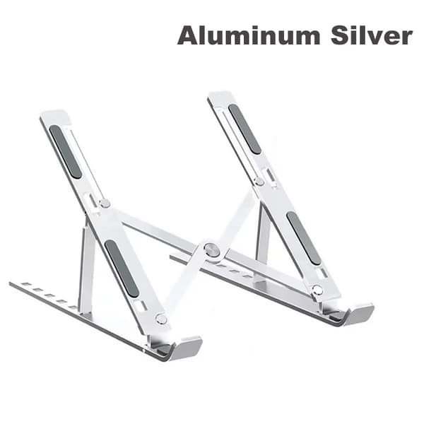 Bærbar laptopstander i aluminium, sammenklappelig notebook-stander, computerholder, tabletholder, pc-tilbehør, kølebase~05046
