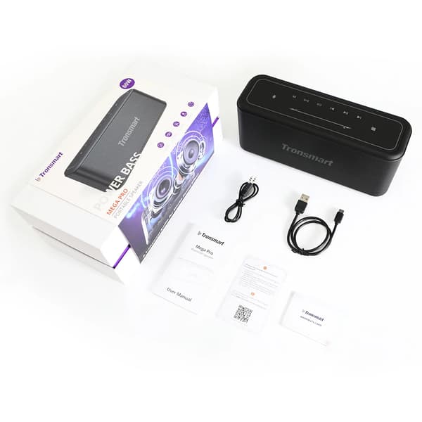 Tronsmart Mega Pro 60W Bluetooth Audio Hemhögtalare med Förbättrad Bas, True Wireless, NFC, IPX5 Vattentät, Röstassistent