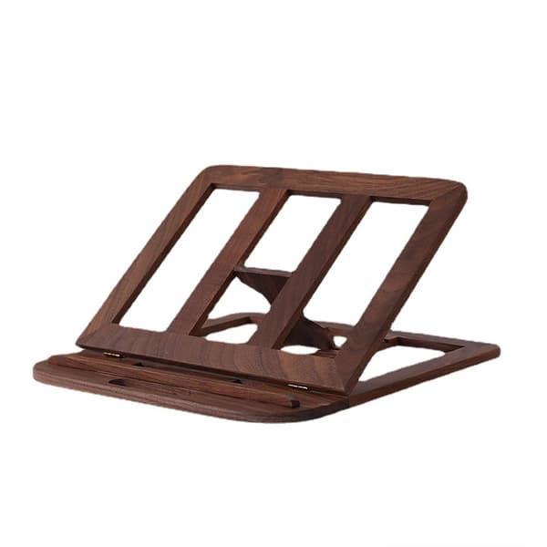 Sammenleggbart vertikalt laptopstativ i tre, løftbart, bærbart nettbrett mini-holder~06422