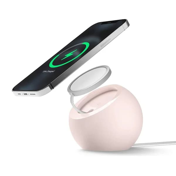 Magnetisk trådløs opladerstanderholder til iPhone 12 Pro Max Mini silikonekugleformet opladningsdockbase til Magsafe~06533