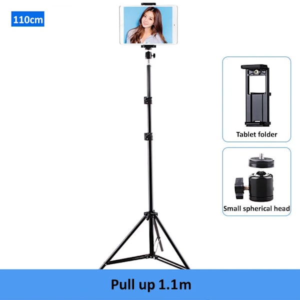 Justerbart Stativ Tablet Stand med Stativ til 4-11 Tommer Smartphone Tablets til iPad Montering~04319