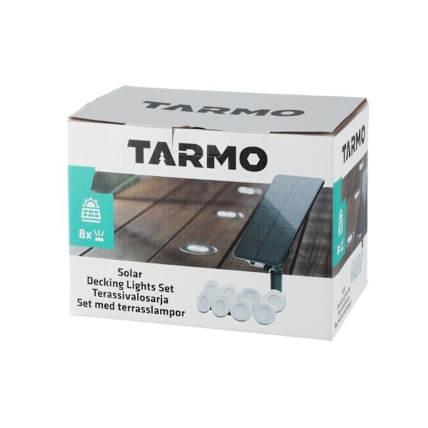 Tarmo Terrassebelysning, solcelle, 8 stk  IP68